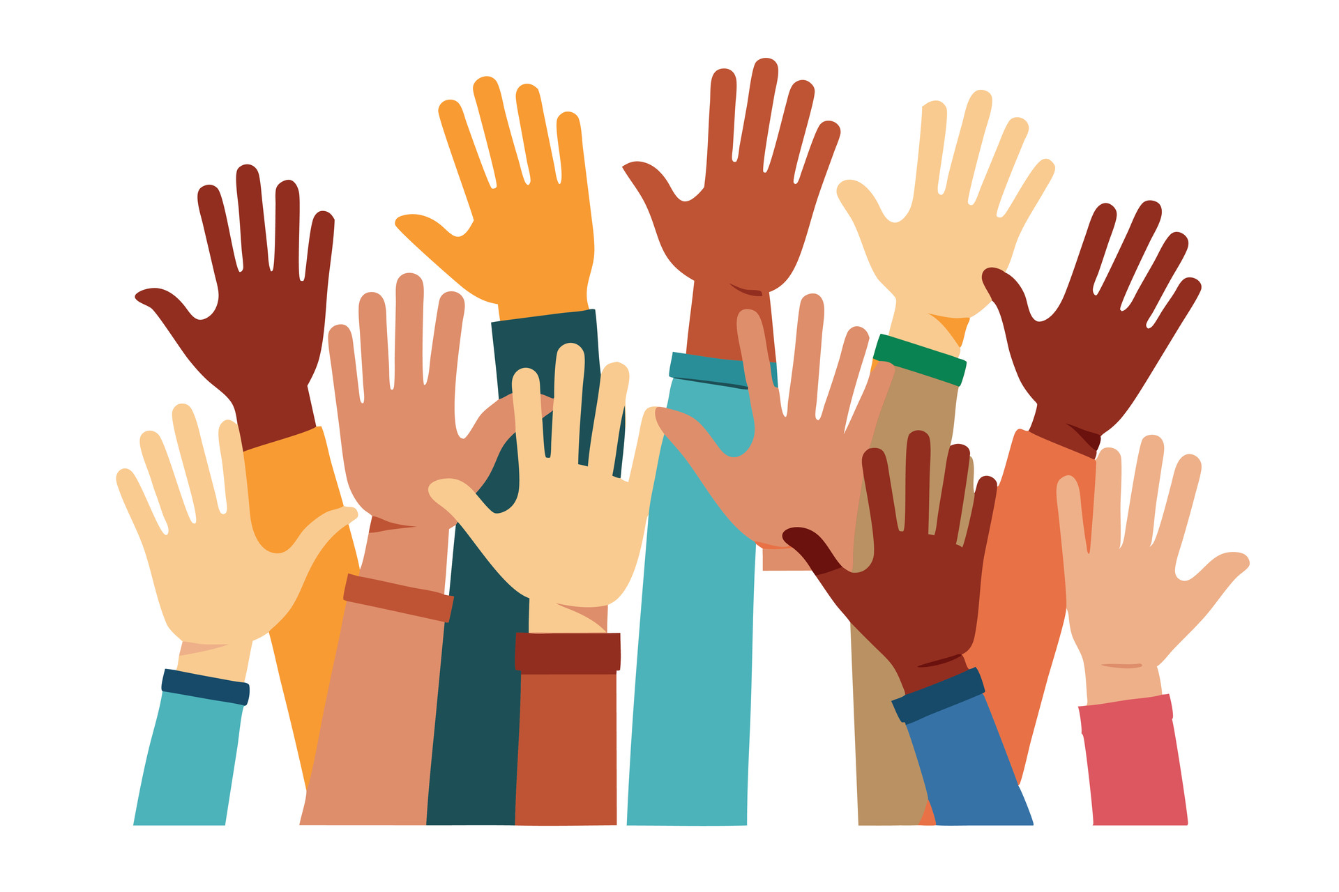 People showing solidarity against racism